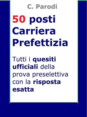 cover image of Concorso 50 posti Carriera Prefettizia